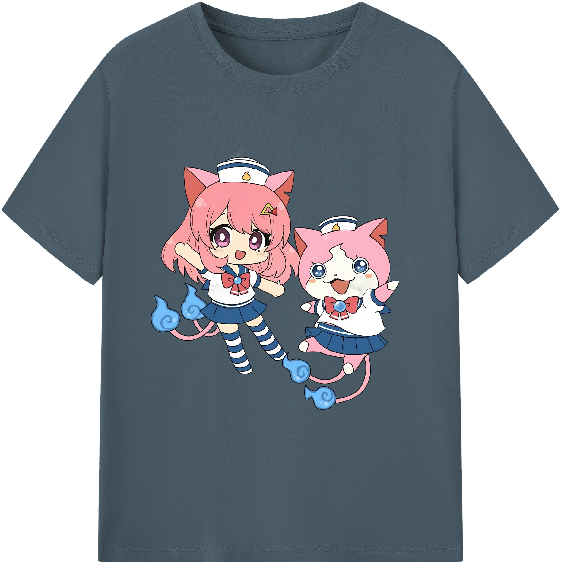 （画像用） 妖怪ウォッチ Yo-kai Watch 綿100％半袖Tシャツ（フロントプリント）